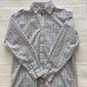 Plaid button down shirt